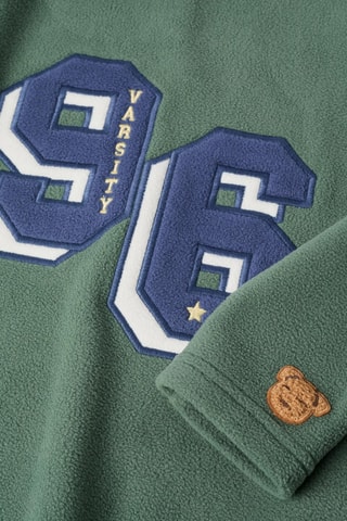 Pyjama fleece - Donkergroen