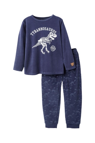 Velours Pyjama - Marineblauw