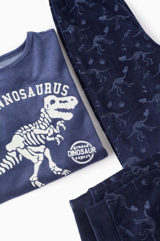 Velours Pyjama - Marineblauw