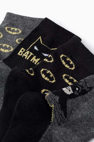 4 Paar Sokken Batman Justice League DC Comics - Zwart en Donkergrijs