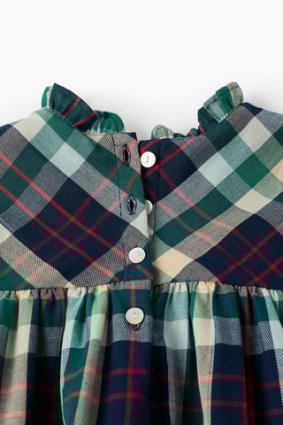 Jurk - donkerblauw en groen