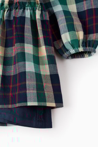 Jurk - donkerblauw en groen