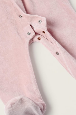 Grenouillère en velours - Rose