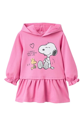 Fleece Jurk Snoopy en Woodstock The Peanuts - Roze