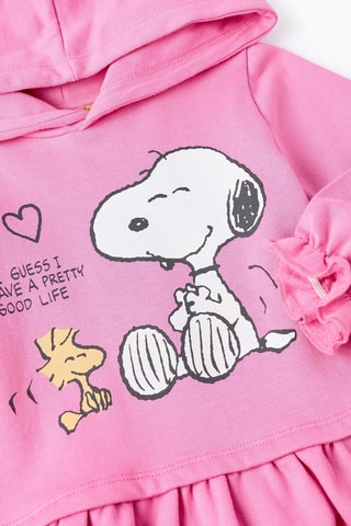Fleece Jurk Snoopy en Woodstock The Peanuts - Roze