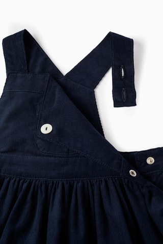 Velours Tuinjurk - Marineblauw