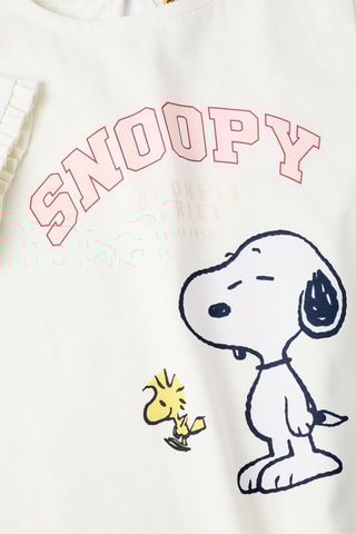 T-shirt Snoopy en Woodstock Snoopy en The Peanuts- Wit