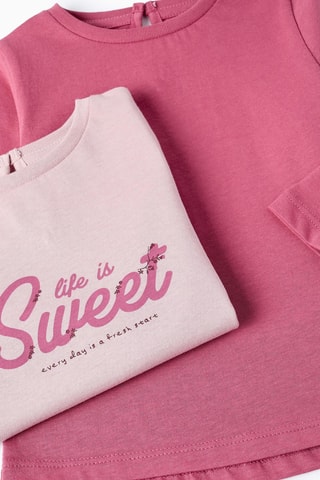 2 t-shirts - Lichtpaars