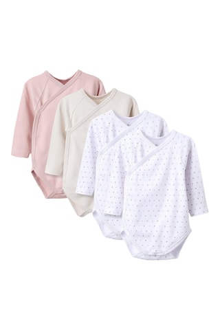 4 Rompertjes - Roze en wit