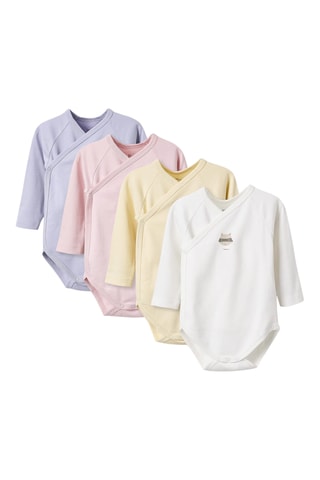 4 Rompertjes - Paars en roze