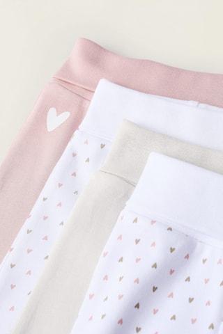 4 pantalons - Blanc et rose