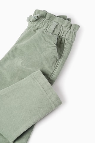 Velours Broek - Lichtgroen