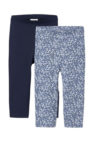 2 leggings - Bleu foncé