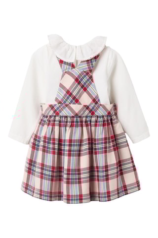 Robe-salopette et blouse - Blanc et rouge
