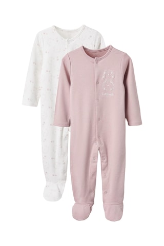 2 Pyjama’s -Poederroze en Wit