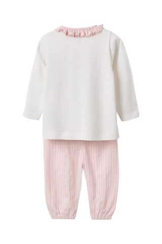 Pyjama - Blanc et rose poudré