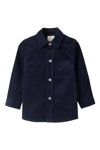 Chemise en velours - Bleu foncé