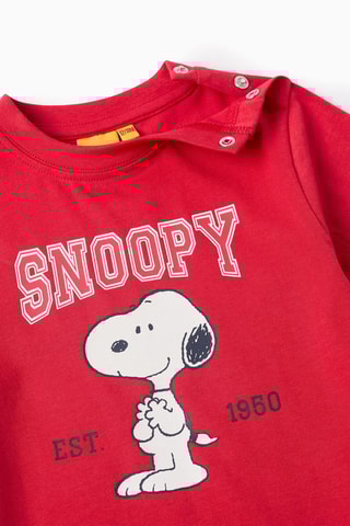 T-shirt Snoopy Snoopy en The Peanuts - Rood