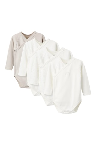 4 bodys - Blanc et vieux rose
