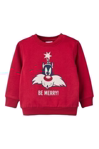 Sweat Sylvestre Titi et Grosminet Looney Tunes - Rouge