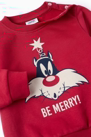 Sweat Sylvestre Titi et Grosminet Looney Tunes - Rouge