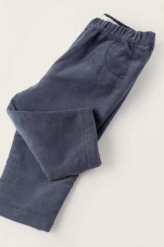 Velours Broek - donkerblauw