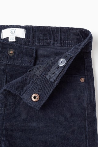 Velours Broek - nachtblauw