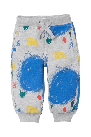 Joggingbroek fleece - gemêleerd lichtgrijs
