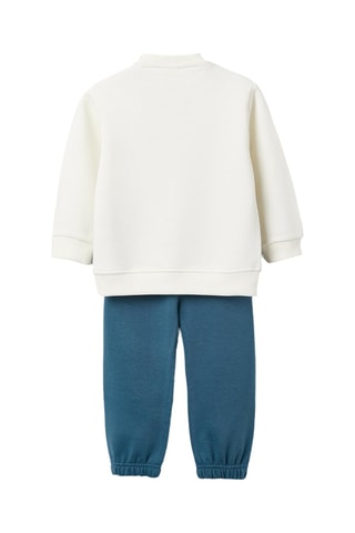 Sweat et pantalon - Bleu cobalt et blanc