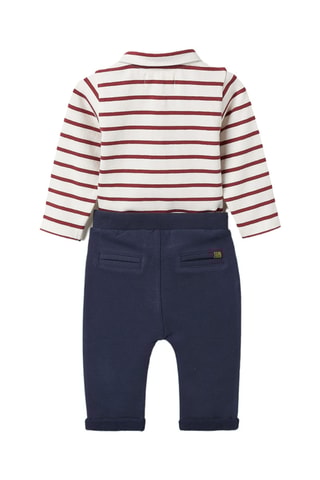Body et pantalon - Blanc et bleu nuit
