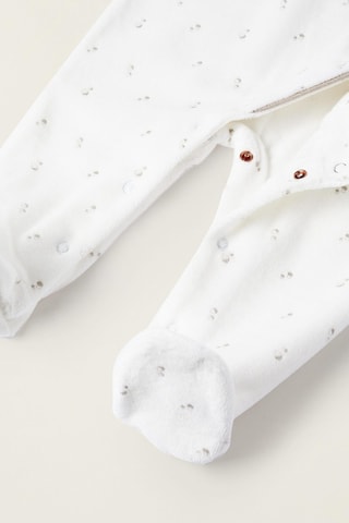 Grenouillère en velours - Blanc