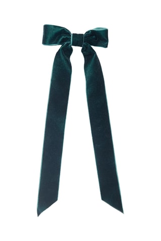 Barrette à cheveux en velours - Vert foncé