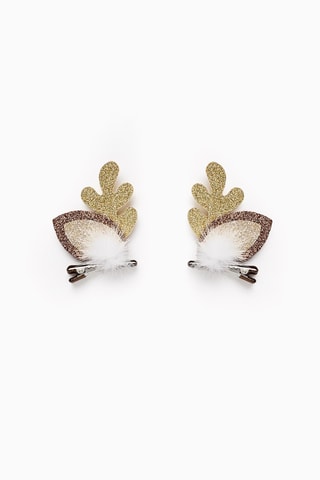 2 pinces à cheveux - Marron