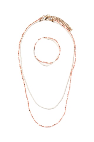 Overtrekset - Roze en wit