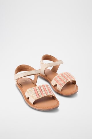 Leren Sandalen - Lichtbeige