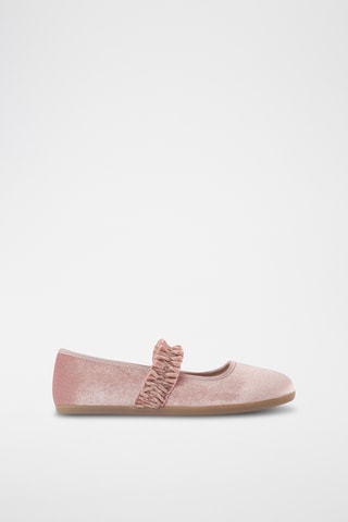 Velours Mary Janes - Roze