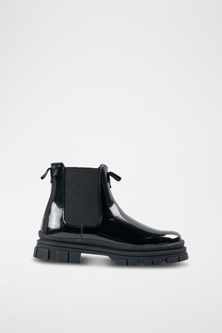 Gelakte Chelsea Boots - Zwart