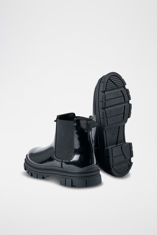 Gelakte Chelsea Boots - Zwart