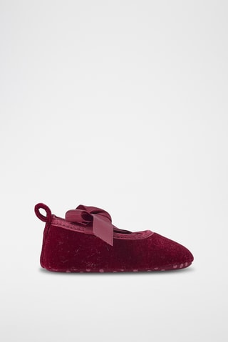 Velours Mary Janes - Rood