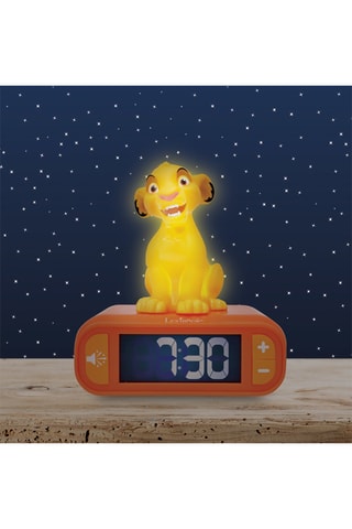 Despertador digital e luz de presença Simba O Rei Leão Disney - A partir dos 3 anos