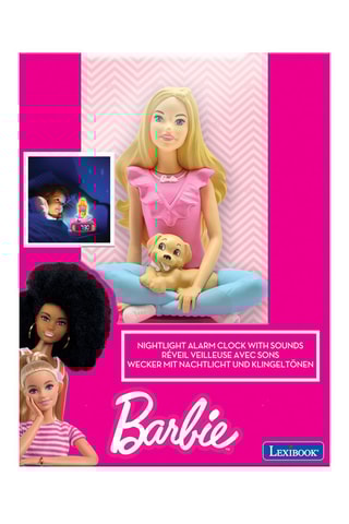 Despertador digital com luz de presença. Barbie em 3D, e efeitos sonoros - A partir dos 3 anos
