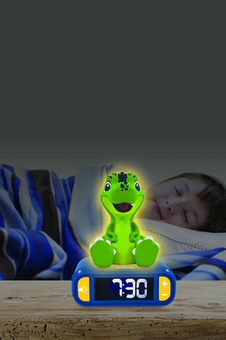 Despertador digital com luz de presença Dinossauro em 3D A partir de 6 anos