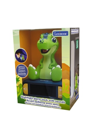 Despertador digital com luz de presença Dinossauro em 3D A partir de 6 anos