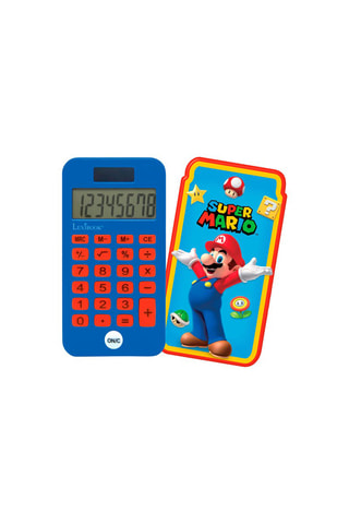 Calculadora de bolso com tampa de proteção Mario - A partir de 6 anos
