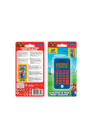 Calculadora de bolso com tampa de proteção Mario - A partir de 6 anos