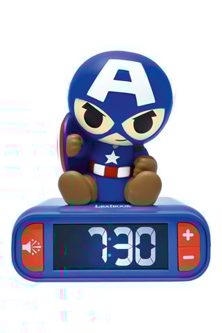 Despertador luz de presença Capitão America Os Vingadores Marvel - A partir dos 6 anos