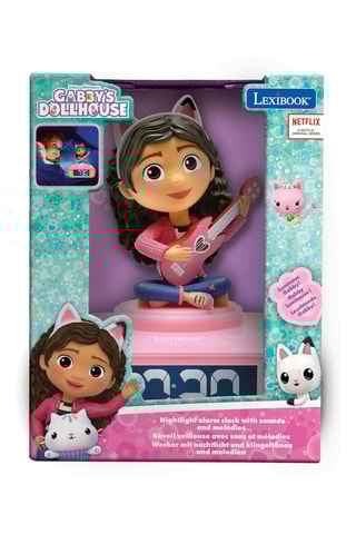 Despertador digital com luz de presença Gabby e a casa das bonecas - A partir dos 6 anos