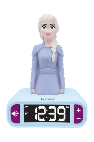 Rádio despertador e luz de presença Elsa Frozen Disney - Azul