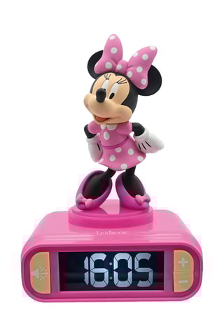 Despertador digital com luz de presença Minnie Disney em 3D e efeitos sonoros - A partir dos 4 anos