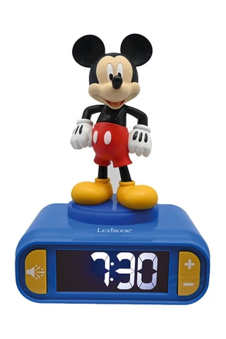 Despertador digital com luz de presença Mickey Disney em 3D e efeitos sonoros - A partir dos 4 anos